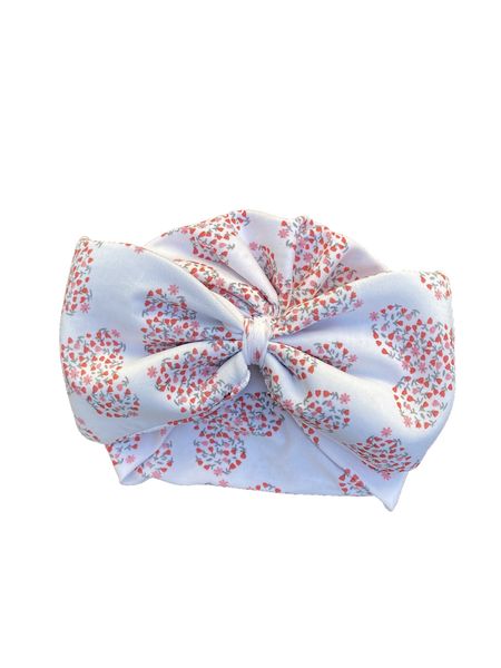 Kimble Baby Turban - White Hearts (0-36 months)