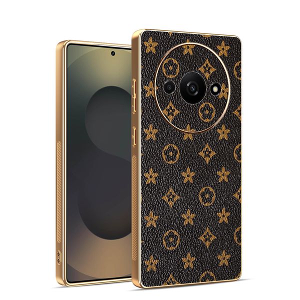 Leather Electroplated Phone Case Compatible With Redmi Note 12 Pro Plus 5G