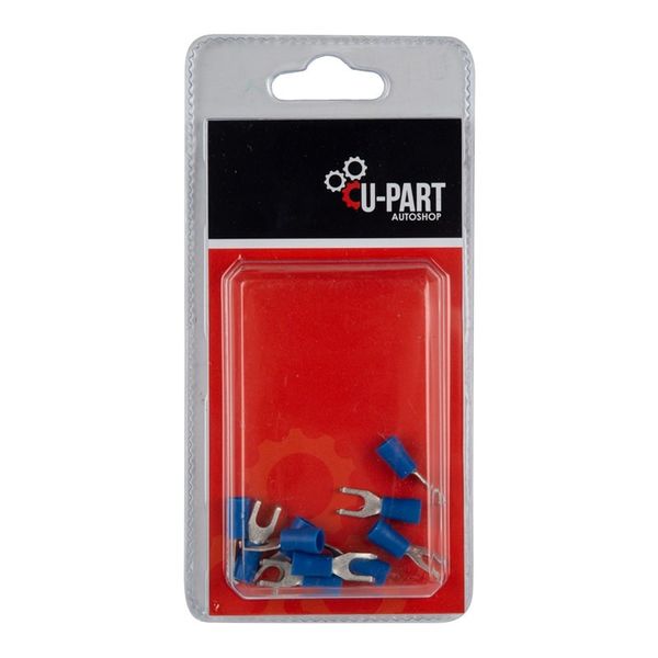 U-Part Terminal Blue Fork - 1.5-2.5mm - Bulk Pack of 12