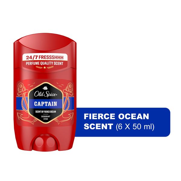 Old Spice Deodorant Stick Captain - 6 x 50ml