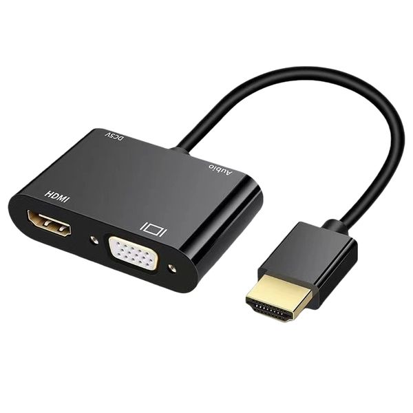 HDMI to VGA Adapter with Audio Compatible with Laptop PC