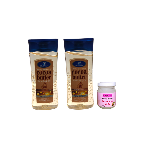 2 x Cocoa Butter Glow Body Gel Oil &amp; Salama Petroleum Jelly