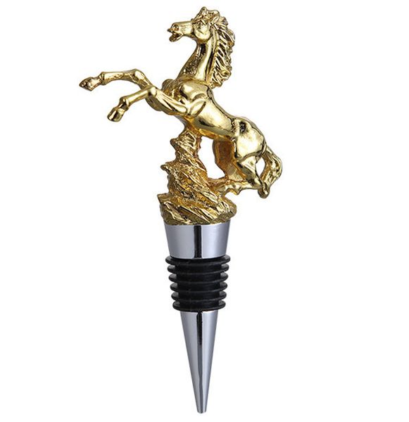Wine Stopper Whiskey Bottle Stopper Cork Solid Metal - Galloping Horse