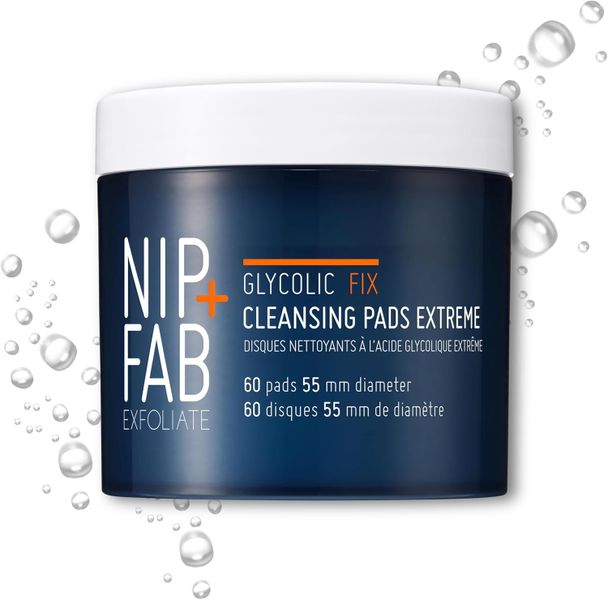 Nip + Fab Glycolic Acid Night Face Pads with Salicylic and Hyaluronic Acid
