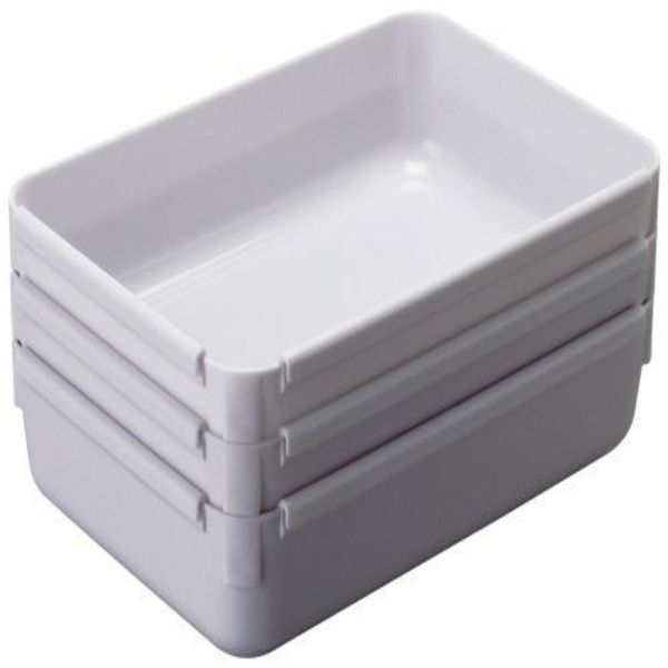 3 Pieces Kitchen Breading Trays - White