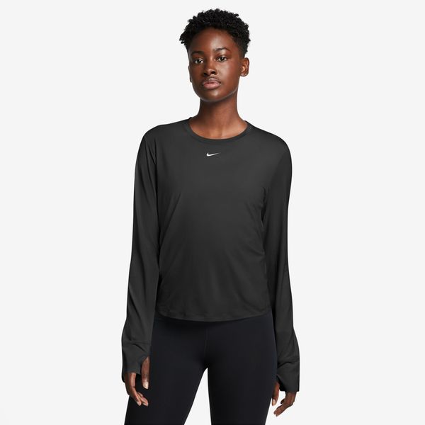 Nike Women's One Classic Dri-FIT Long-Sleeve T-Shirt - Black/White
