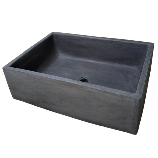 Charcoal Concrete Bespoke Single Butler Basin 65 x 45 x 20cm