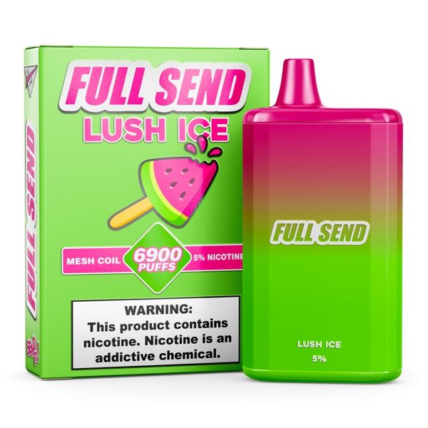 Full Send 6900 Puffs Rechargeable Disposable Vape - Lush Ice