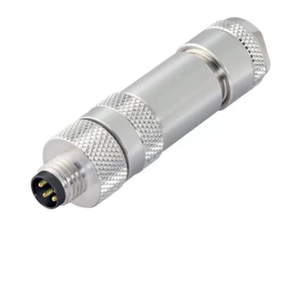 99-3361-100-03 M8 3-Pole Male Straight Connector, Screw Term, IP67