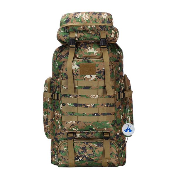 ALANES 80L Tactical Hunting Waterproof Hiking Backpack - Jungle Camouflage