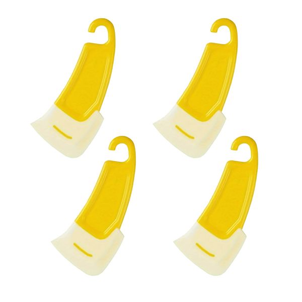 4pcs Silicone Kitchen Scrapers - Non-Stick Heat-Resistant Cleaning Tools