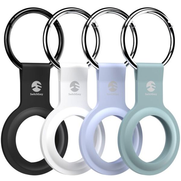 Switcheasy Skin Silicone Keyring Loop Holders For Apple AirTag (4 Pack)