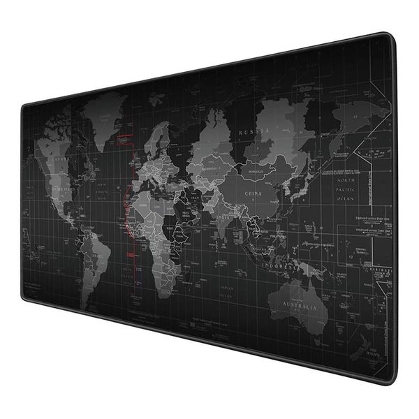 90cm x 40cm x 3mm World Map Gaming Anti-slip Mouse Pad