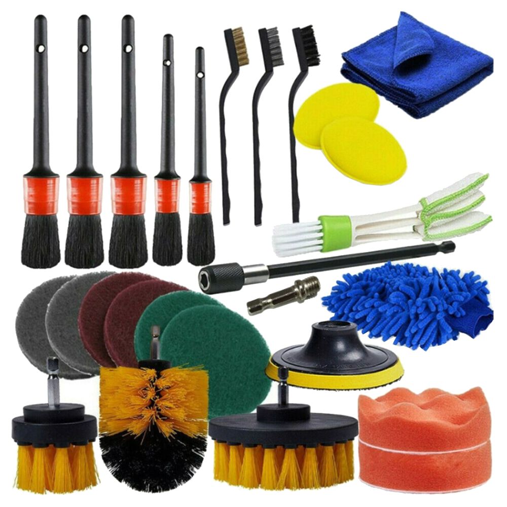 Auto Detailing Brushes Set for Car Interior Exterior Cleaning - 26 ...