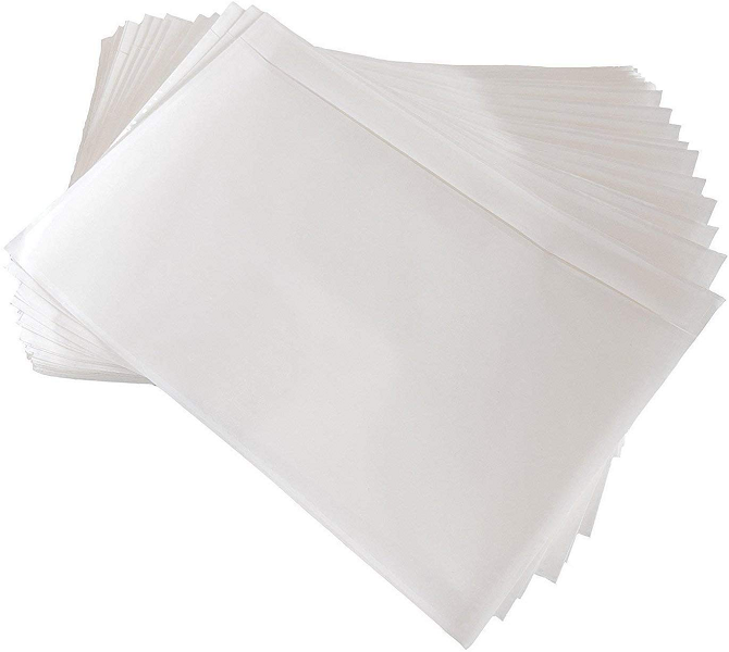 100 Clear Self-Adhesive Packing List Waybill Pouches 18x24cm - for Shipping