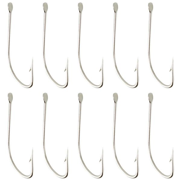 Caperlan Nickel Single Sea Fishing Hook - 10 Pack