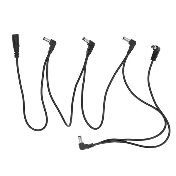 5-Way Guitar Pedal Power Splitter with Right Angle Plugs