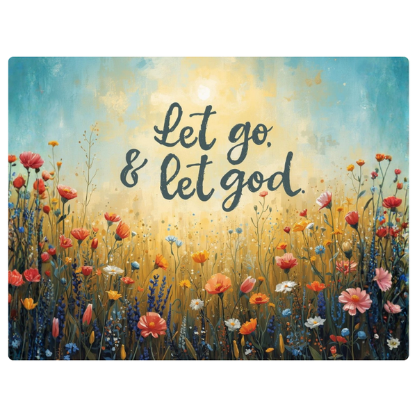 Let Go Let God flowers Faith Printed Mouse pad