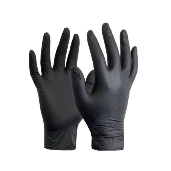 Annie Vinyl Gloves M Black X 50 Per Box image