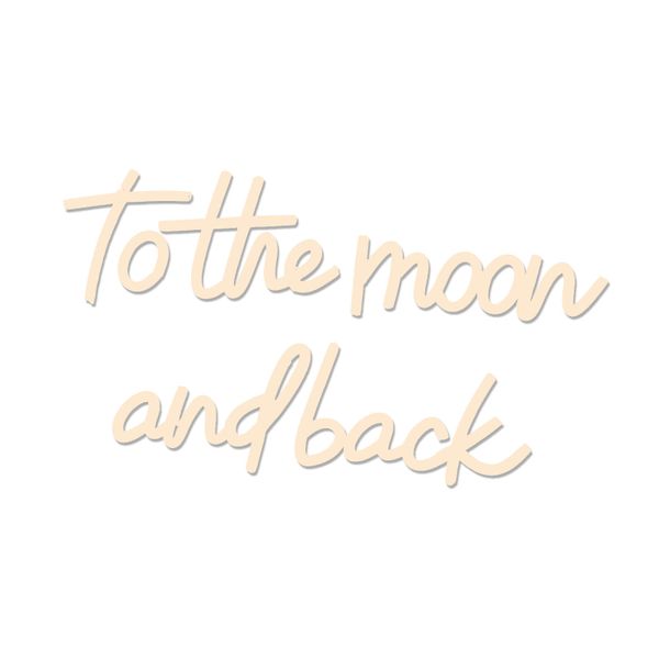 To The Moon and Back Neon Sign Warm White LED Light Up Signs for Wall Decor