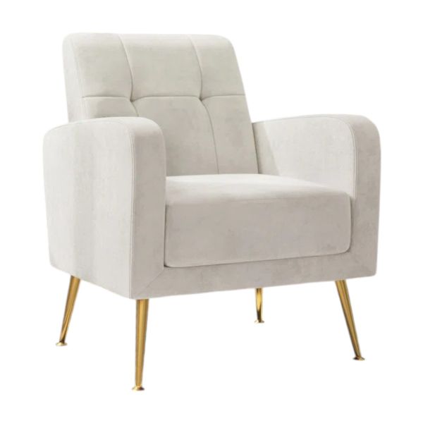 Wide Tufted Armchair