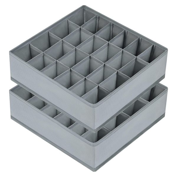 2 Piece 24 Cell Underwear Organizer Closet Organizers and Storage Organizer