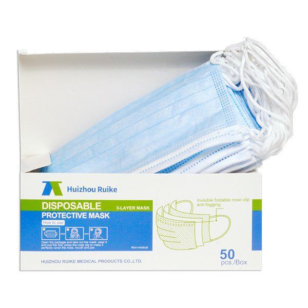 Disposable Face Mask 3 Ply - (Box of 50)