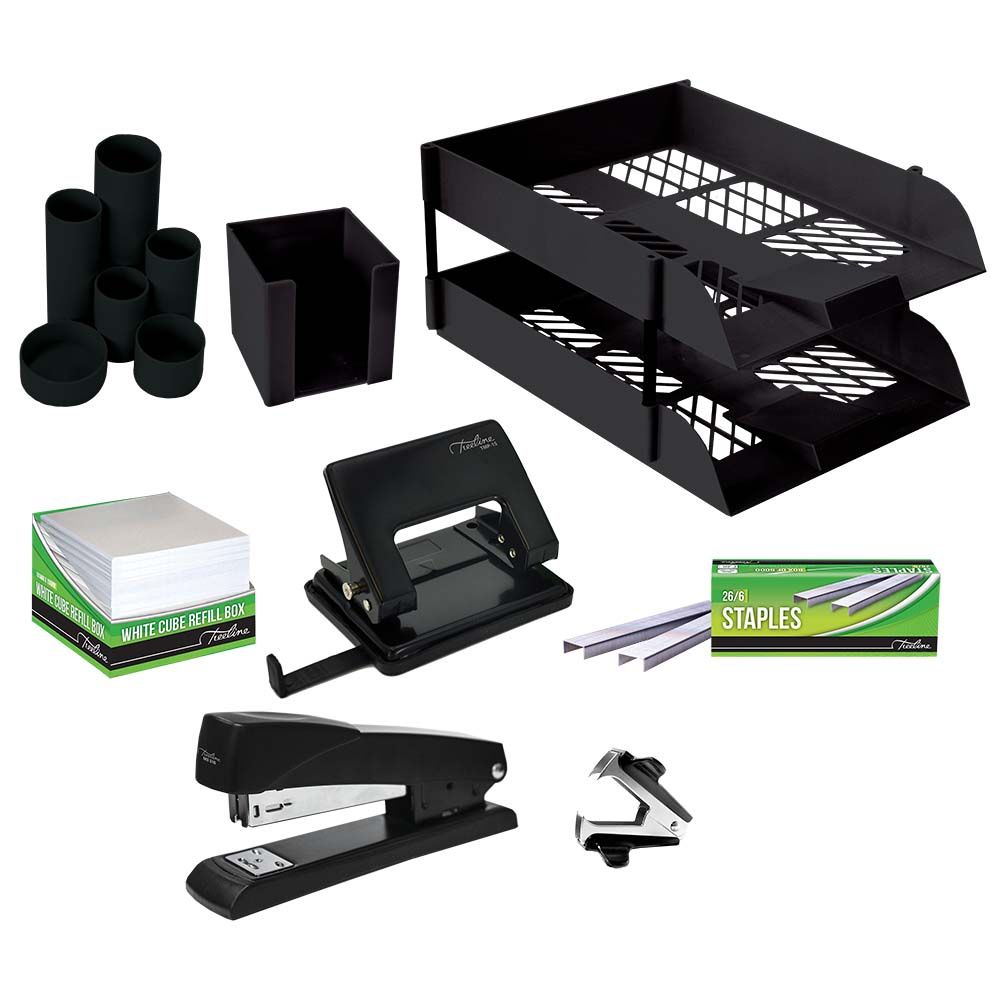 Treeline Letter Tray Combo Stationery Set Black Shop Today. Get it