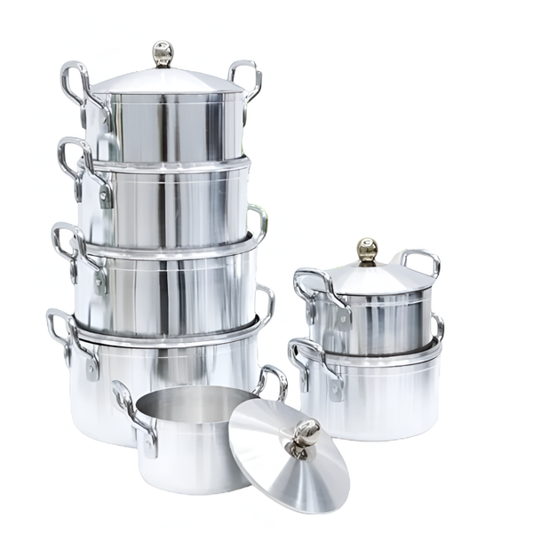 14-Piece Aluminum Non-Stick Cooking Pot Set