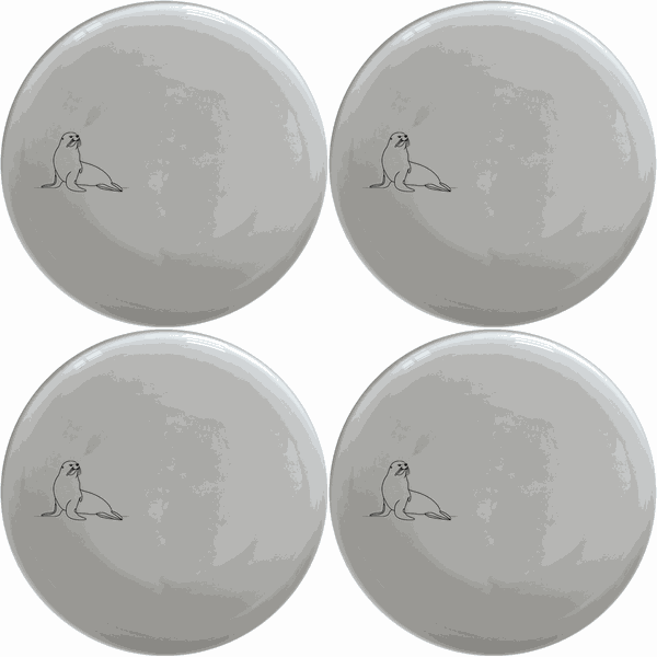 Cape Fur Seal Side Plate Set of 4 - Range 4