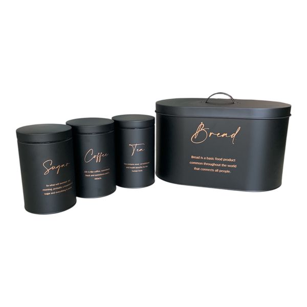 Bread Bin with Canister Bente - 4 Piece Set