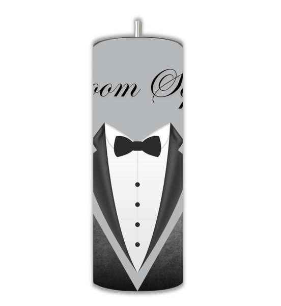 15/20 oz Skinny Tumbler with Straw and Lid - Double Wall - Lace and Pearl Bride Tribe