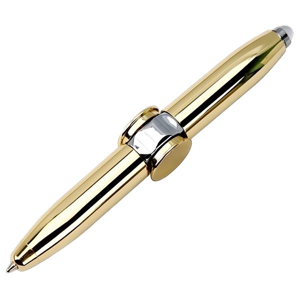 Fidget Spinner Ball Point Pen with LED Light Torch Function