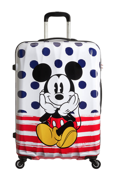 Disney Legends Spinner Mickey Blue Dots Alfatwist Suitcase