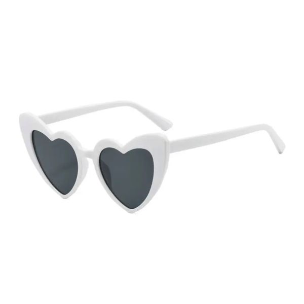 Heart Shaped Fashion Glasses - White