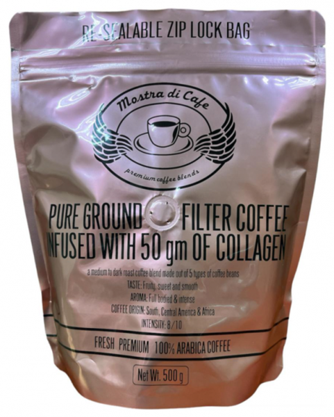 Collagen Infused Ground Coffee- 500g - Mostra Di Cafe