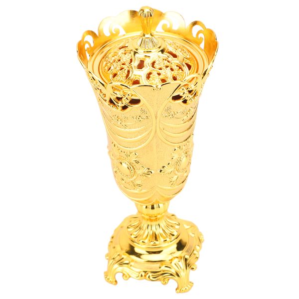 Golden Cone Incense Burner Holder European Style for Desk