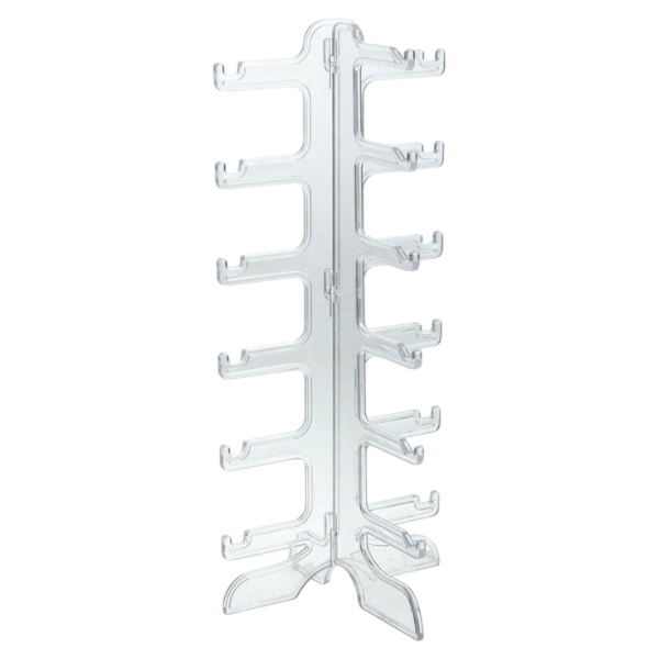 6-Layer Acrylic Organizer Eyeglasses Display Stand - Transparent