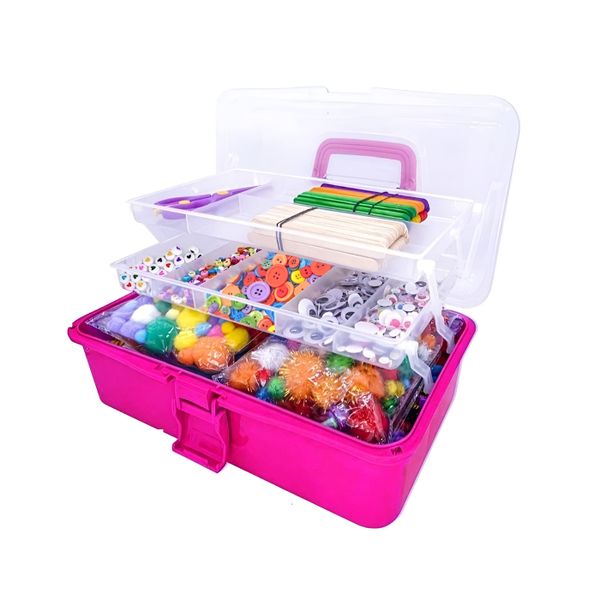 DIY Jewelry Making Kit for Kids with Beads &amp; Storage Case - Multicolor