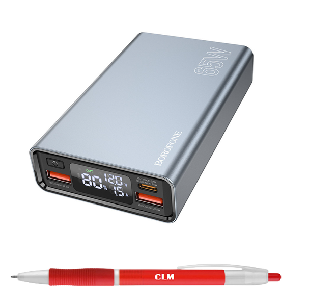 Borofone BJ40 15000mAh Fully Compatible Metal Power Bank with CLM Pen