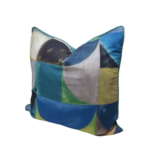 Alchemy Peacock Abstract Linen Scatter - 65x65cm
