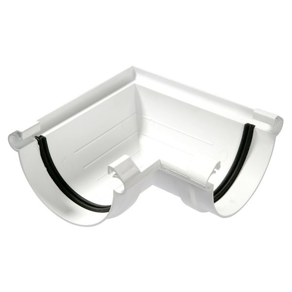 Bulk Pack x 5 Pvc Half-Round Gutter Corner