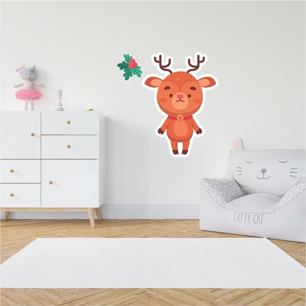 Reindeer Christmas Wall Decal