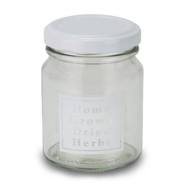 Jar - Home Grown Dried Herbs - Transparent - Glass - 125ml