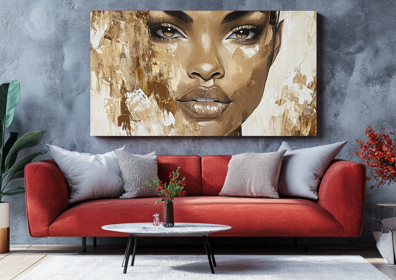 Canvas Wall Art -Abstract Woman Face - BX0293