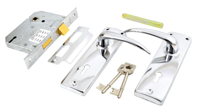 Sanlic Jaguar Lockset 4Lever Chrome Plated SABS Approved