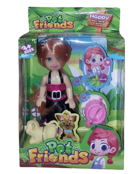 Pet Friends Doll with Cat and Bowl