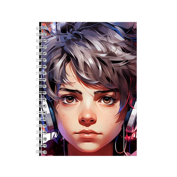 Silver A5 Notebook Spiral and Lined Gaming Graphic Notepad Gamers Gift 168
