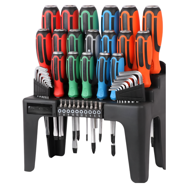 44-Piece Magnetic Screwdriver Set - Go-Thru Steel Blades