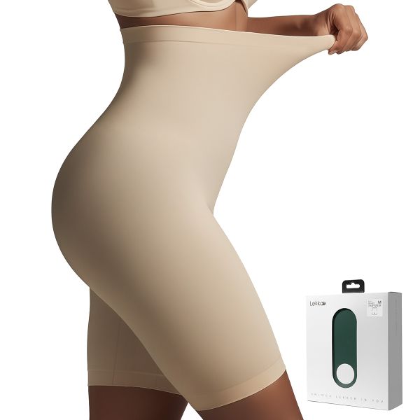 Lekkon Seamless Shaping Shorts for Women High-Waist Tummy &amp; Thigh Sculpting
